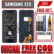 LAYAR FREE/ FREE GLUE + SCREWDRIVER LCD TOUCHSCREEN SAMSUNG F23 TOUCH SCREEN F23 FULLSET OEM QUALITY