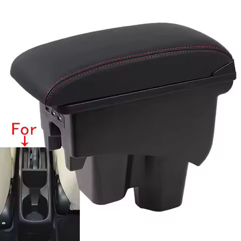 For Honda City Armrest Box For Honda New City Car Armrest Heighten Double layer Storage box Retrofit