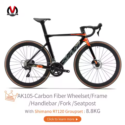 SAVA AK105 AURORA full Carbon Fiber Road Bike 24 Speed Road Bike 700C Carbon Wheel Racing Bike Adult
