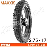 BAN MOTOR RING 17 MAXXIS UKURAN 2.75 - 17 BISA TUBELES FREE PENTIL BAN SEMI TRAIL BAN MOTOR RING 17 