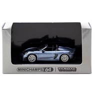 TARMAC WORKS X MINICHAMPS 1/64 PORSCHE 718 SPYDER RS VANADIUM GREY METALLIC