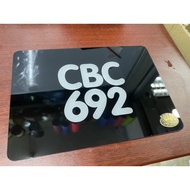 plate 2D Motor + Sticker Depan