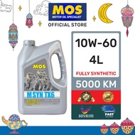 MOS M SYN TX6 SAE 10W-60 (4LT) FULLY SYNTHETIC CAR LUBRICANT ENGINE OIL