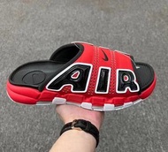 Nike Air More Uptempo Slide Sandals White Red