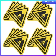 20 Pcs Hazardous Waste Warning Stickers Danger Safety Sign Chemical Adhesive Label  kenaier