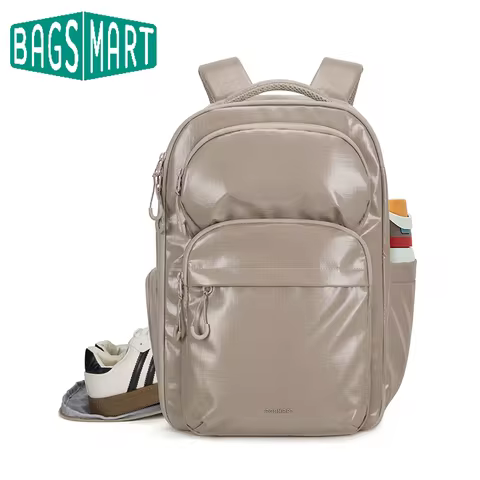 BAGSMART Men's Backpack Waterproof Rucksack for Business School 27L Men Women Travel Backpack Hand L