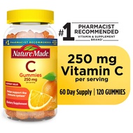 วิตมินซี ชนิดกัมมี่ เยลลี่ Nature Made Vitamin C 250 mg Per Serving Gummies Dietary Supplement 120ชิ้น