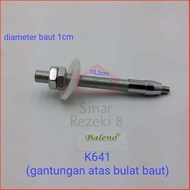 K641 Gantungan Kaca ATAS Bulat Baut Bracket Ambalan Kawat Sling Baja