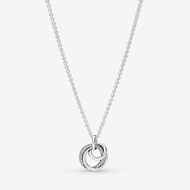 สินค้าใหม่แท้ จัดส่งรวดเร็ว pandora สร้อยคอ Eternal Family Love Pendant Necklace สร้อย