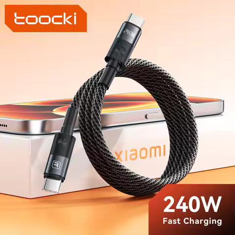 Toocki 240W USB Type C Cable with E-Marker Chip 5A Ultra-Fast Charging Super Charge USB C Cable for 