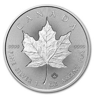 加拿大2018楓葉凹印版凹陷設計防偽銀幣1盎司 31.1 克4585