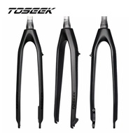 TOSEEK Carbon Fiber Bicycle Rigid Fork 26 / 27.5 / 29 Inch Tapered Tube Front Fork MTB Bike Parts Di