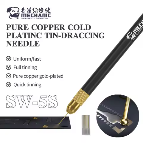 MECHANIC SW-5S Pure Copper Gold-plated Tinning Needle for Mobile Phone Repair Motherboard BGA CPU Ch