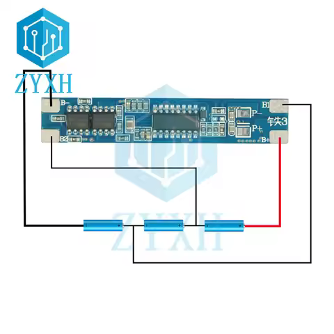 BMS 3S 5A 9V LiFePO4 Battery Packs Charge Board Common Port Short Circuit Protection with Nickel Bel