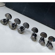 Guitar Dryer Locking Tuner 3 top 3 bottom 3R 3L Cosmo Color Black nickel/