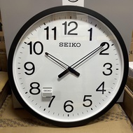 Seiko Clock QXA563K Black Large Size Big Analog Quartz Wall Clock QXA563