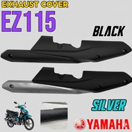YAMAHA MUFFLER PROTECTOR MUFFLER COVER EXHAUST COVER EKZOS COVER EZ115 EZ 115 BLACK / SILVER