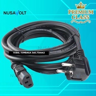 NusaVolt SNI C13 CPU PC Power Cable Thickness 3x0.75mm 10A - 16A 250v - 300v Premium Computer Cable