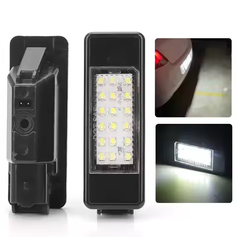 2pcs License Plate Light Lamp With E8 DOT Marker For Peugeot 207 308 406 407 Citroen C2 C3 C4 C5 C6 