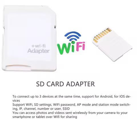 SD Card Wifi Adapter Simple TF To SD Card Wifi Adapter Connect Up To 3 Devices Wireless for Tablet P