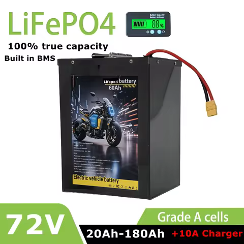 72V 20ah 40ah 60ah 80ah 100ah 120ah 150ah 180ah lifepo4 lithium battery BMS for scooter Inverter EV 