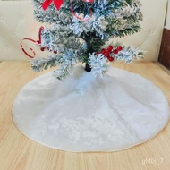 YQ Christmas Plush Tree Skirt Sequins Embroidered Snowflake Tree Skirt Gold Sequin Tree Skirt Christmas Tree Decoration