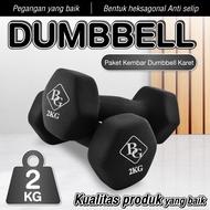 HTD Sport Dumbbell Barbel Latihan Beban Neoprene Vinyl Anti slip Olahraga Fitness 1KG-5KG Black