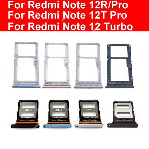 Sim Card Tray For Xiaomi Redmi Note 12R Note 12R Pro Note 12 Turbo Sim Card Reader Holder SIM Card S