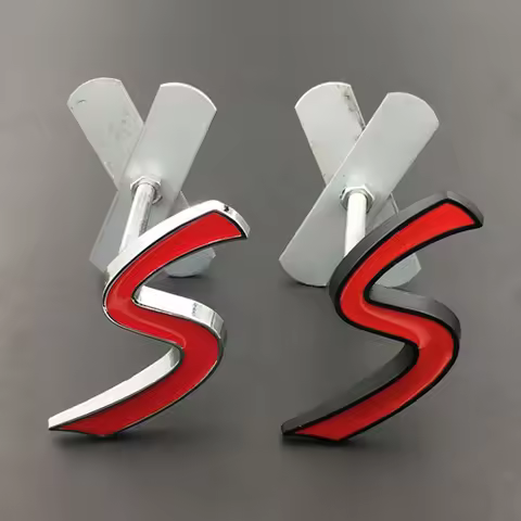 3D Metal Letters Car Front Grille Badge Sticker S Emblem Logo For Car S R56 R53 F56 R50 R52 R57 Acce