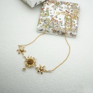 CD Sunflower Necklace Boutique Necklace Diamond Pearl Necklace Ladies Necklace