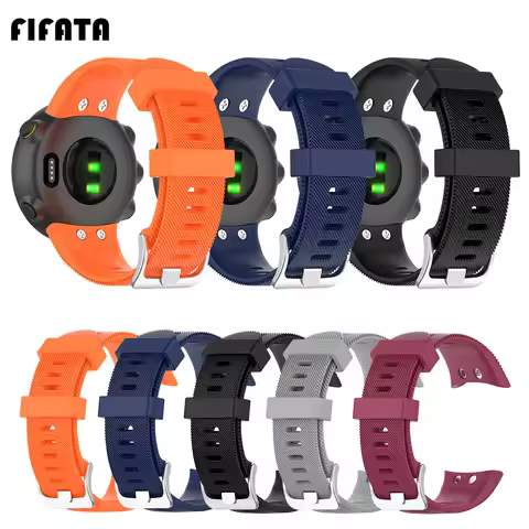 FIFATA For Garmin Forerunner 45 Sports Silicone Watch Strap Smart Watch Accessories For Garmin Forer