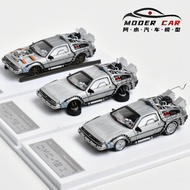 MJ 1: 64 Back to the Future Time Car DeLorean DMC-12 Movie Alloy Car Model 007