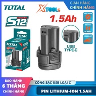 Pin Lithium 12V TOTAL pin sạc TOTAL dùng cho máy dùng pin 12V của tất cả thương hiệu