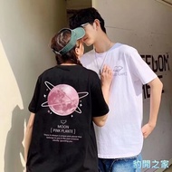 [Leopard Open House] Couple Short t-Shirt oversize Five-Point Sleeve t Summer Clothes Boys Loose Wom