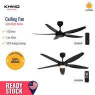 KHIND Kipas Siling ZenAirCeiling Fan Remote Control - Matt Black (56") CF56DC5R CF56DC6RL