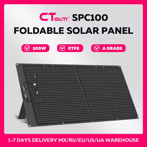 CTOLITY SPC100 A grade ETFE 100W IP68 Waterproof Efficiency 23% High Foldable Solar Panel 20.5V Sola