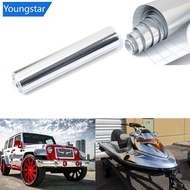 【FY】  1Pc 152cm Silver Chrome Mirror Vinyl Wrap Film Car Sticker Decal Sheet Bubble Free 8x60'' C1S7