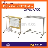 Penyangkut Penyidai Besi Tuala Sejadah Baju Pakaian Hanger Rack Towel Cloth Stainless Metal Tahan La