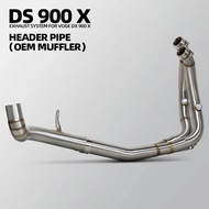 Motorcycle Escape Modify Stainless Header Pipe Exhaust Manifold Fit Original Muffler Kit For VOGE 90
