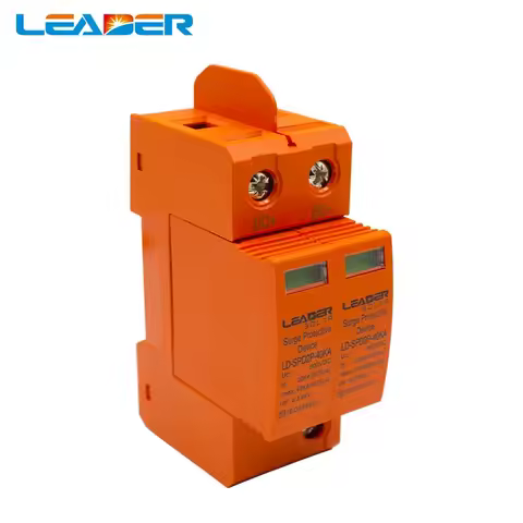 LEADERSOLAR 10Piece/lot 2P DC 500V/1000V 20~40KA Din Rail Surge Protective Device House Solar PV Sys
