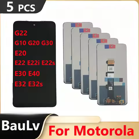 Wholesale 5 Pieces/Lot For Motorola G10 G20 G22 G30 LCD Display Touch Screen For Moto E20 E22 E22i E