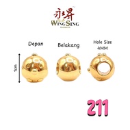 ZA104 Wing Sing 916 Limited Loket Charms Beads Baby Koala Seal Rabbit Bear Bear Pendant/ Loket Emas 