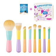 Lovelykitten Candy Makeup Brush Set Mini Short Handle Portable Loose Powder Eyeshadow Brush Gift Box