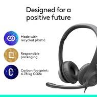 Logitech H390 Type-C Wired Headset for PC/Laptop Stereo Headphones with Noise Cancelling Microphone 