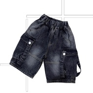 Boys' cropped jeans, smoky black box bag seluar jeans budak lelaki jeans budak lelaki seluar jeans p