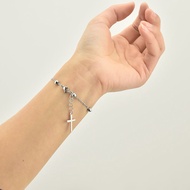 BTS BTS BTS Park Jimin Same Style Bracelet Korean Simple Unique Bracelet Round Bead Cross Hand Jewel