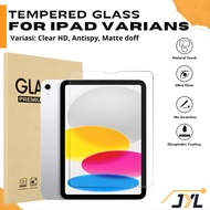 JYL TECH Tempered Glass for iPad Gen 10 10.9" Gen 11 A16 10.2" 9.7" inch Pro 11" Air4/Air5 Gen 7/8/9