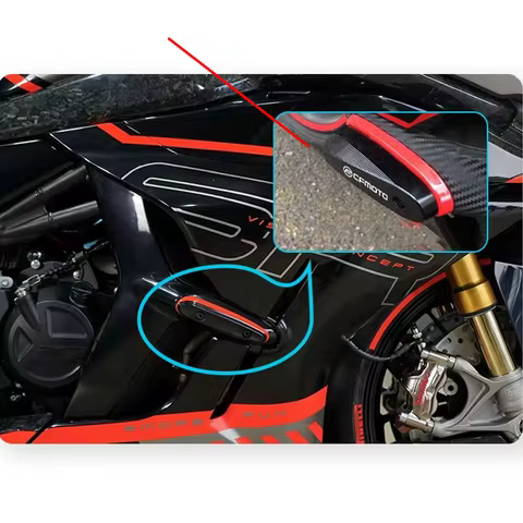 For CFMOTO 450SR 450SRS CF400-6 Motorcycle Engine Crash Pads Frame Sliders Protector Anti-Fall Fairi