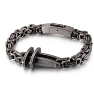 KALEN กำไลโซ่สีทองผู้ชายสแตนเลส20ซม. เคลือบกำไลข้อมือเครื่องประดับสำหรับผู้ชาย