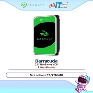 Seagate Barracuda (5400 RPM/7200 RPM) 64MB 256MB Cache 3.5" SATA3 HDD - (1TB / 2TB / 4TB)